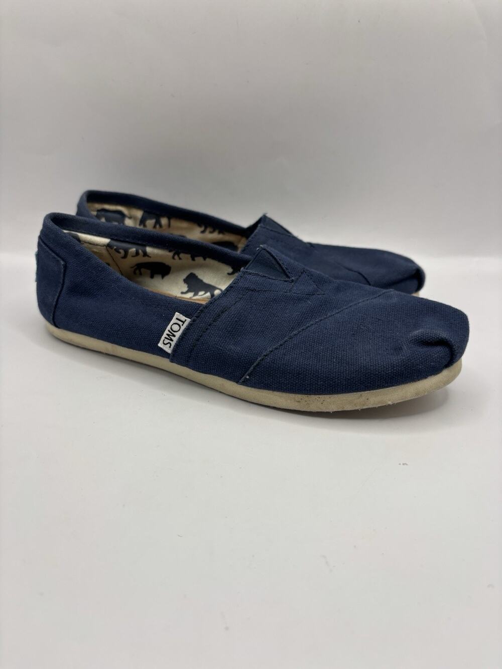 Toms Alpargata Blue Slip On Shoes Women Size 6.5